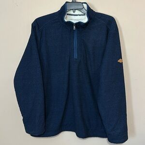 Orvis Men Fleece Lined 1/4 Zip Pullover BLUE Never been worn XXL